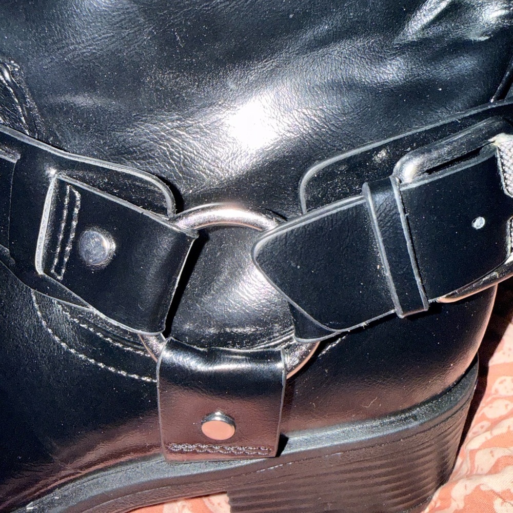Dolce Vita Black Moto Heeled Boots - Picture 4 of 9